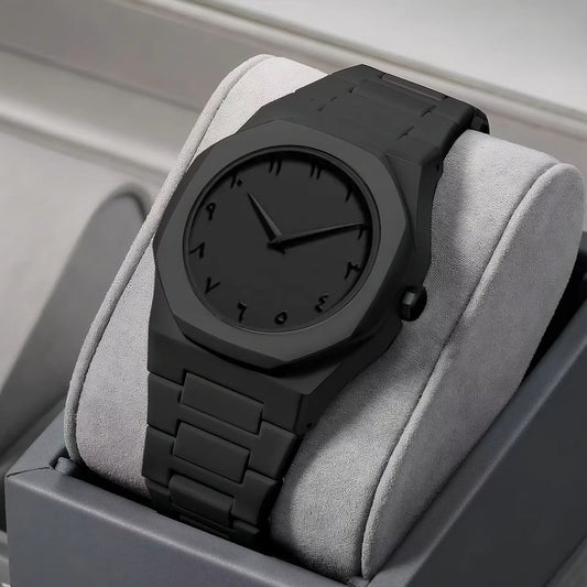 Arabic Aura Men's Watch | Royal Edge Matte Black