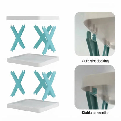 X Shaped Folding Shoe Rack — Holds 30 Pairs