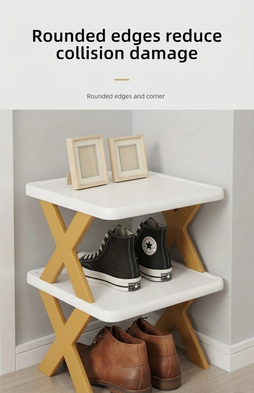 X Shaped Folding Shoe Rack — Holds 30 Pairs