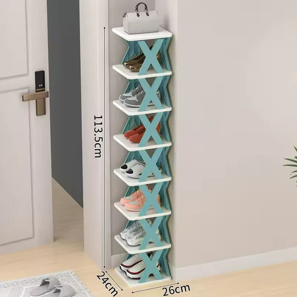 X Shaped Folding Shoe Rack — Holds 30 Pairs