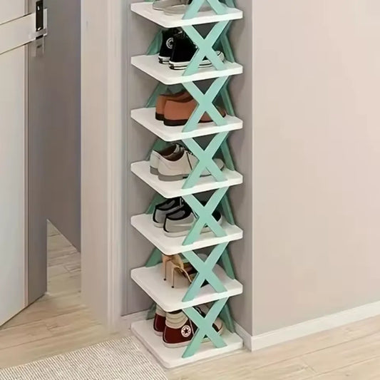 X Shaped Folding Shoe Rack — Holds 30 Pairs