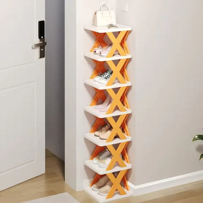 X Shaped Folding Shoe Rack — Holds 30 Pairs