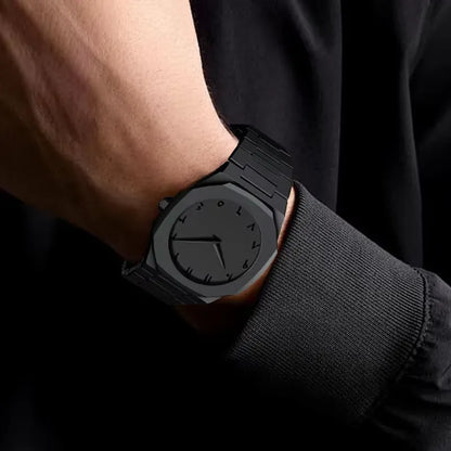 Arabic Aura Men's Watch | Royal Edge Matte Black
