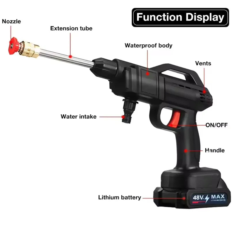 High Pressure Water Cleaning Gun⚡ Powerful 60 Bar Motor — Clean in Half the Time